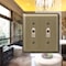Amerelle Wall Plate, Number of Gangs: 2 gang Stamped Steel, Brushed Brass Finish, Brass 154TT - alternate 2